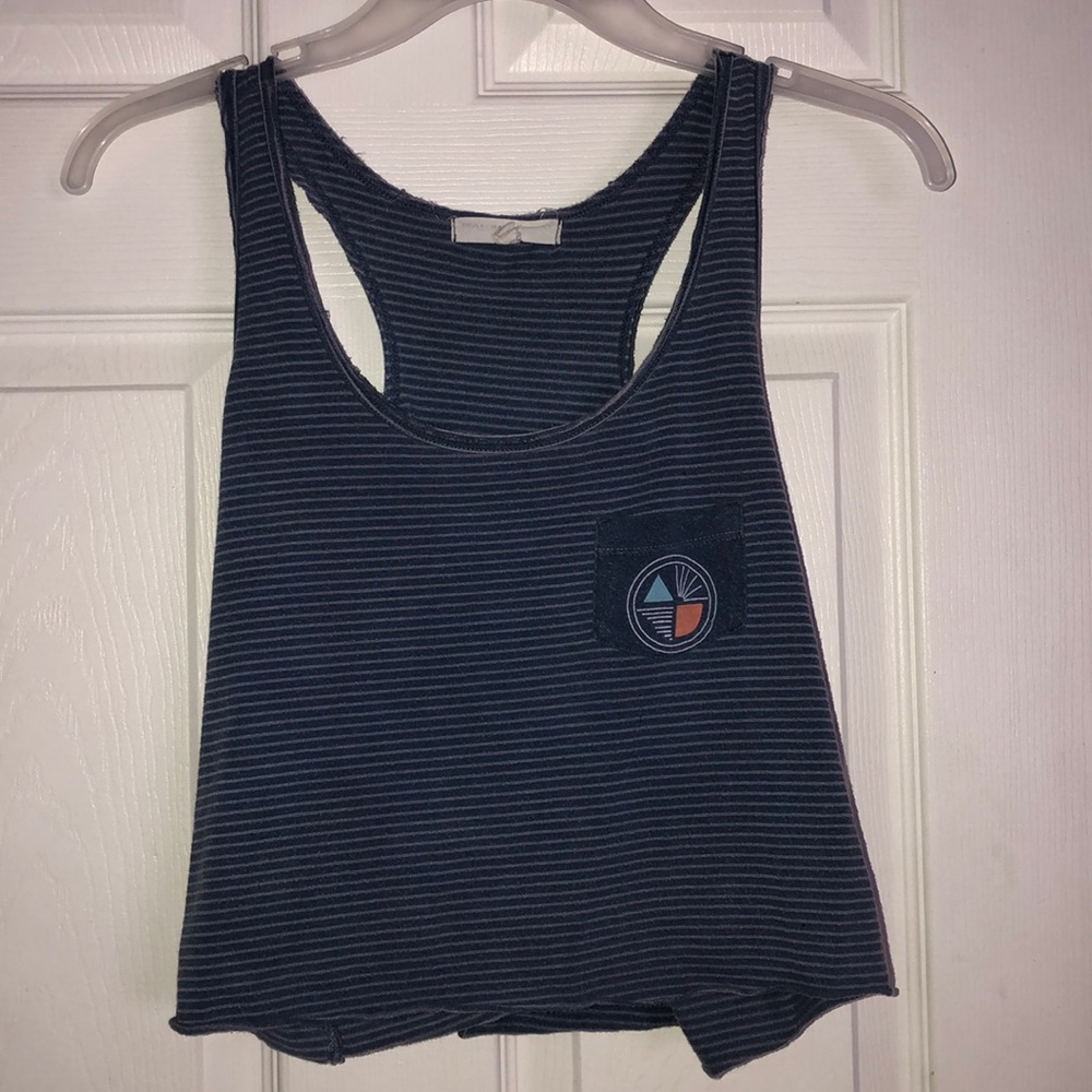 Blue crop top
